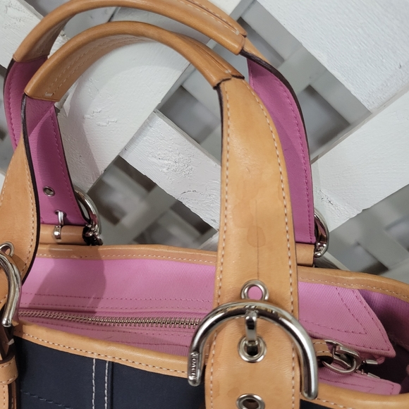 Vintage Coach Mini Soho Canvas and Leather Tote - Picture 4 of 14